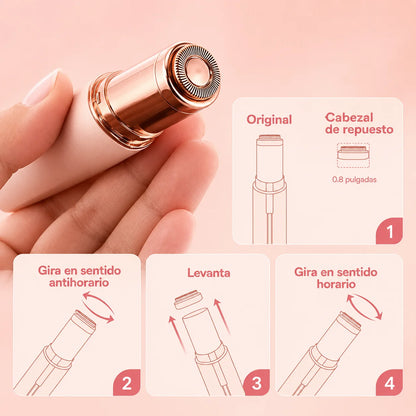 Mervo™ SilkTrim 2 en 1 · Recortadora Facial Recargable